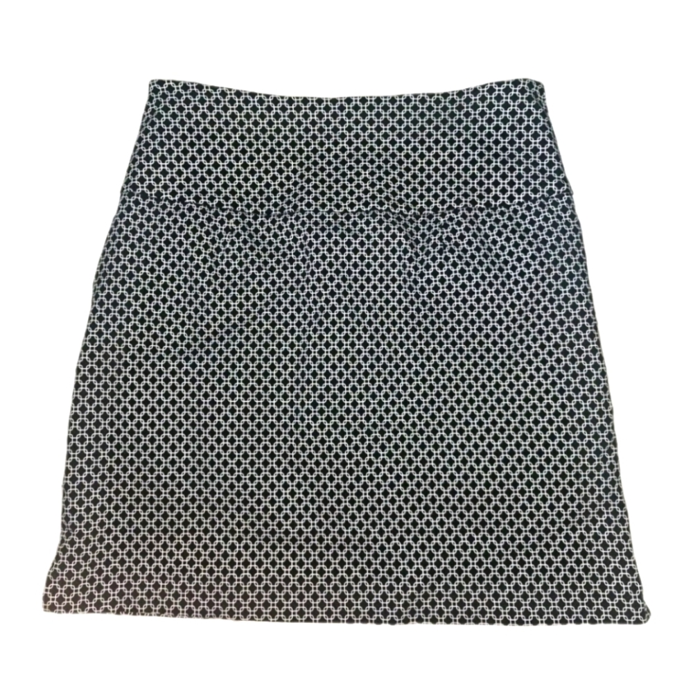 S.C. And CO .Elegant Blue and White Patterned Skirt Size S - Picture 2 of 4